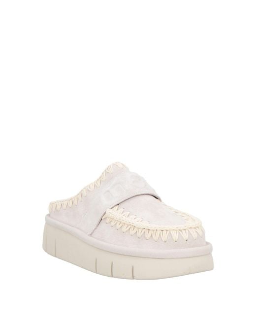 Mou White Mules & Clogs