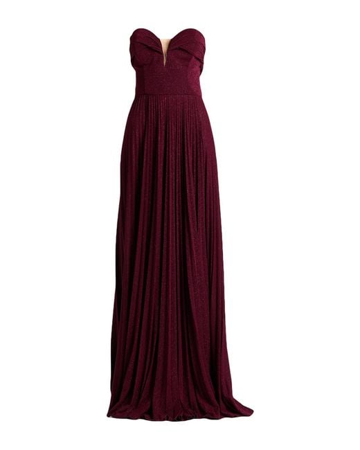 Elisabetta Franchi Purple Carpet Maxi Dress Viscose, Polyester, Polyamide, Elastane