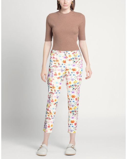 CIGALA'S White Pants Cotton, Elastane