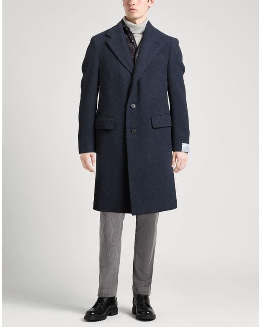 Caruso Blue Slate Coat Wool, Cashmere for men