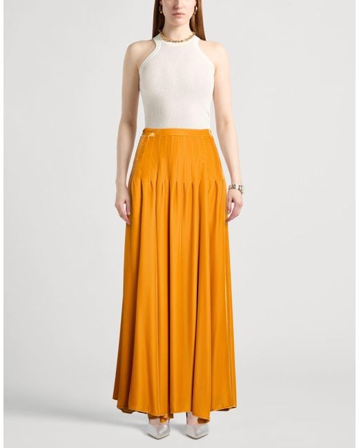 Dior Orange Maxi Skirt