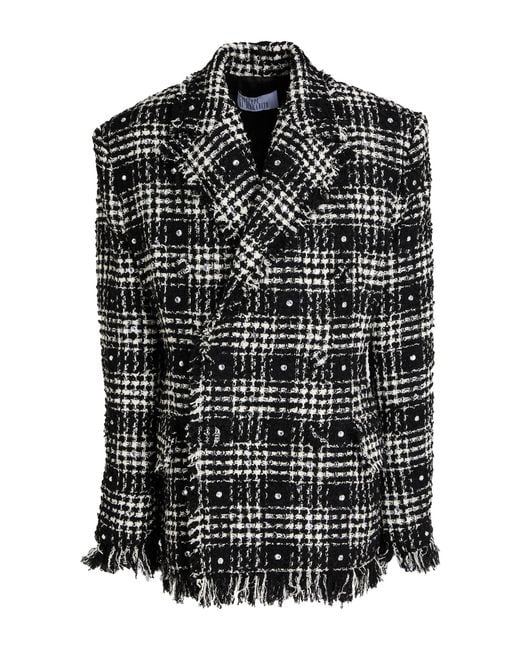 GIUSEPPE DI MORABITO Black Blazer Cotton, Polyester, Wool, Synthetic Fibers, Polyamide