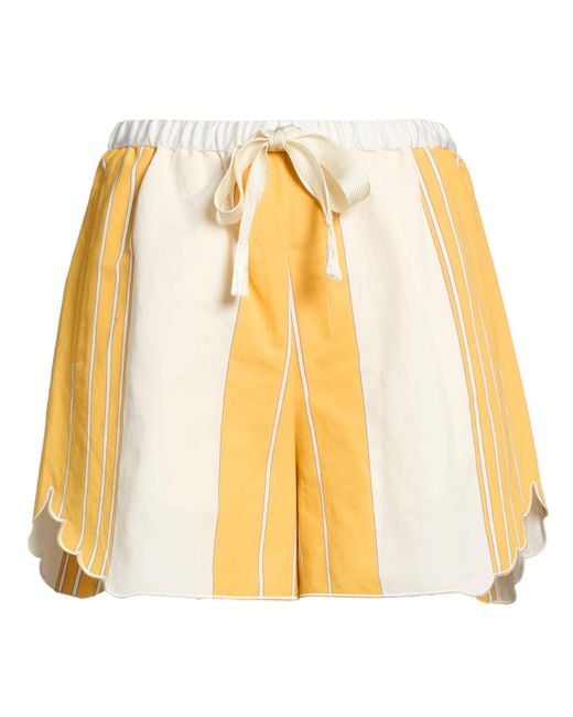 Forte_forte Metallic Marigold Shorts & Bermuda Shorts Cotton, Linen