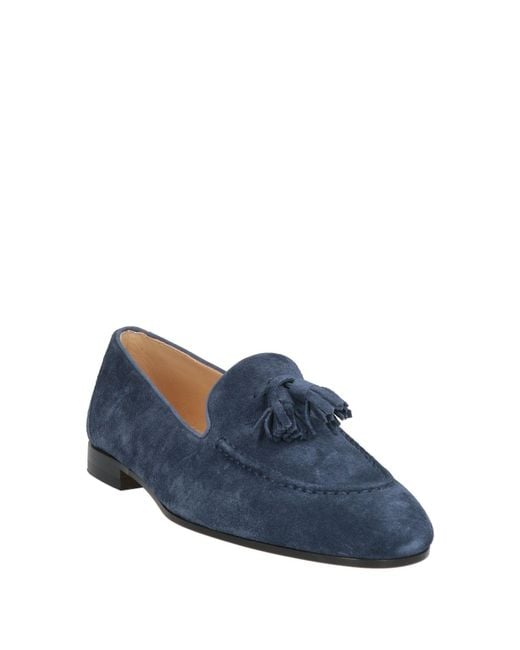 Doucal's Blue Loafers Leather