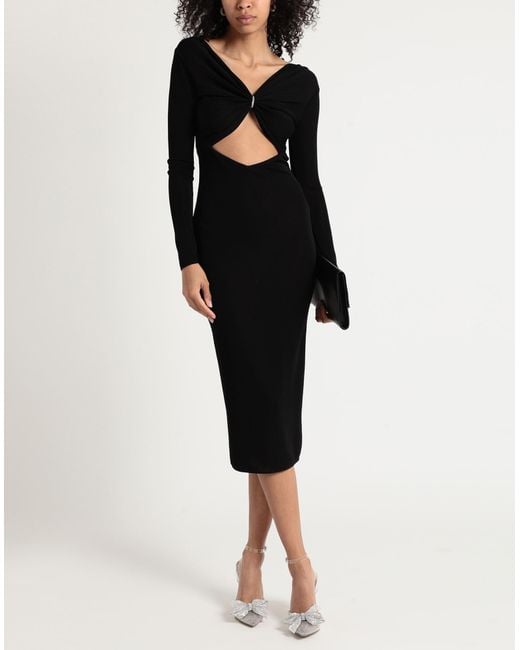 Alexandre Vauthier Black Midi Dress