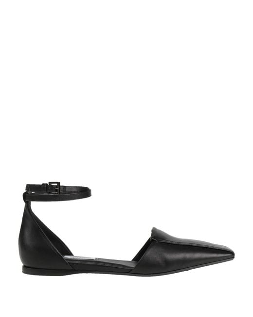 Max Mara Black Ballet Flats Leather