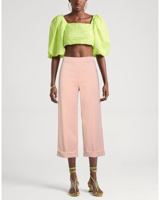 D.exterior Pink Chocolate Pants Polyester, Elastane