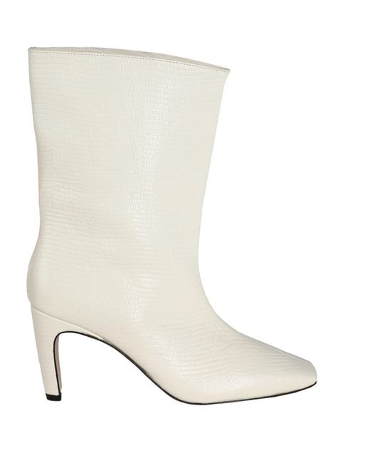 MyChalom White Ankle Boots