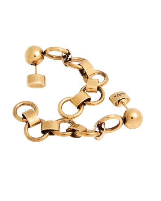Orecchini di Jil Sander in Metallic