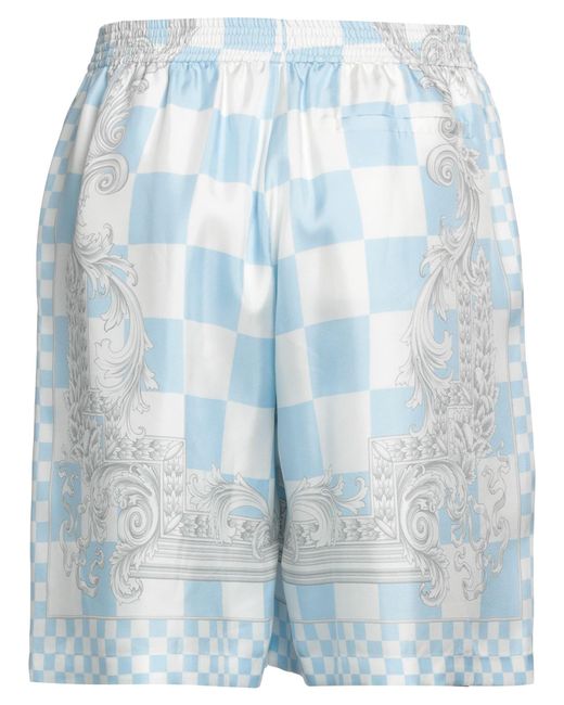 Versace Blue Sky Shorts & Bermuda Shorts Silk for men