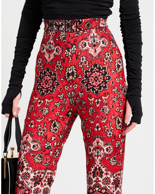 Moschino Red Pants Viscose, Polyamide