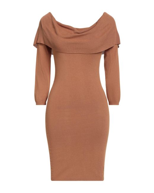 Cristinaeffe Brown Mini Dress