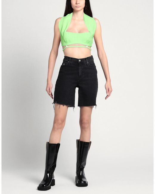 Jacquemus Green Top Viscose, Silk