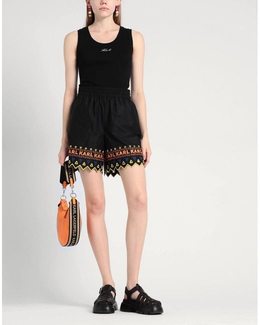 Karl Lagerfeld Black Shorts & Bermuda Shorts