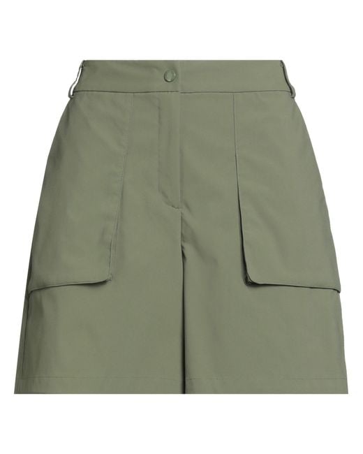 Duvetica Green Military Shorts & Bermuda Shorts Polyester