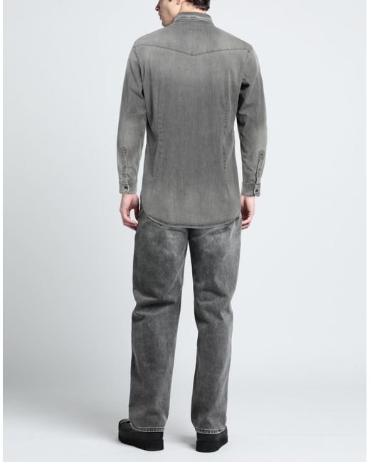 Dondup Gray Denim Shirt for men