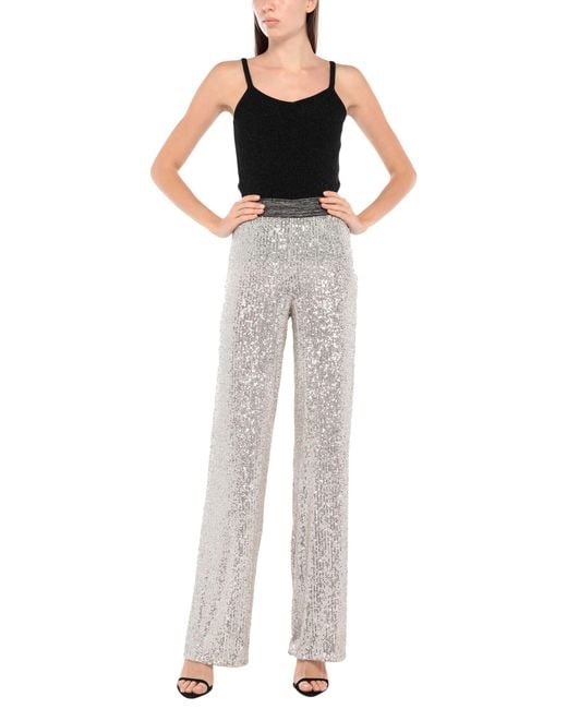 Hanita Gray Pants Polyester