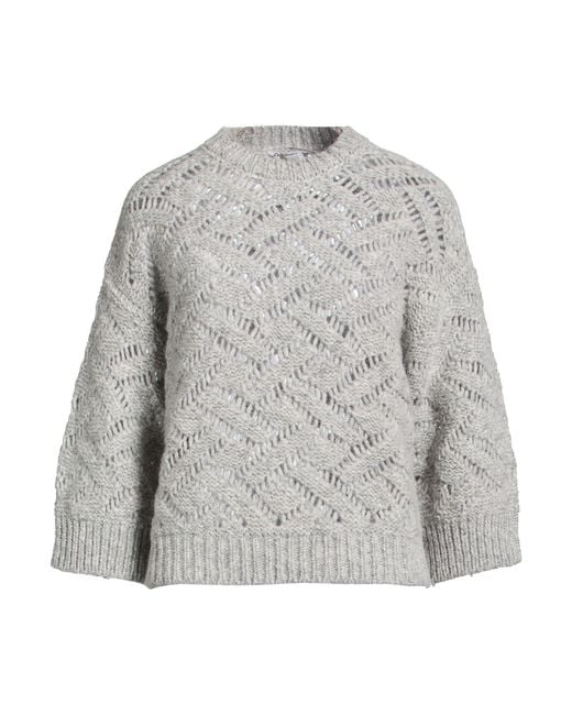 Peserico Gray Light Sweater Alpaca Wool, Virgin Wool, Polyamide, Viscose, Metallic Fiber