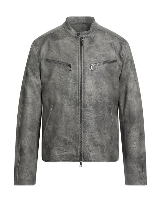 John Varvatos Gray Jacket Sheepskin for men