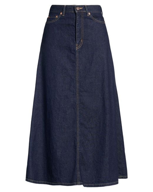Beams Plus Blue Denim Skirt Cotton
