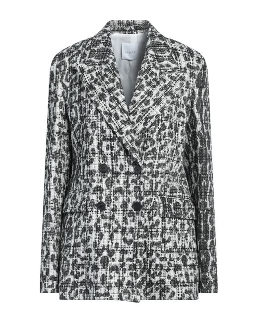 Gaelle Paris Gray Blazer Acrylic, Polyester, Viscose, Cotton, Metallic Fiber