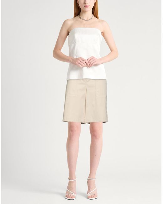 Theory Natural Shorts & Bermuda Shorts Cotton, Elastane