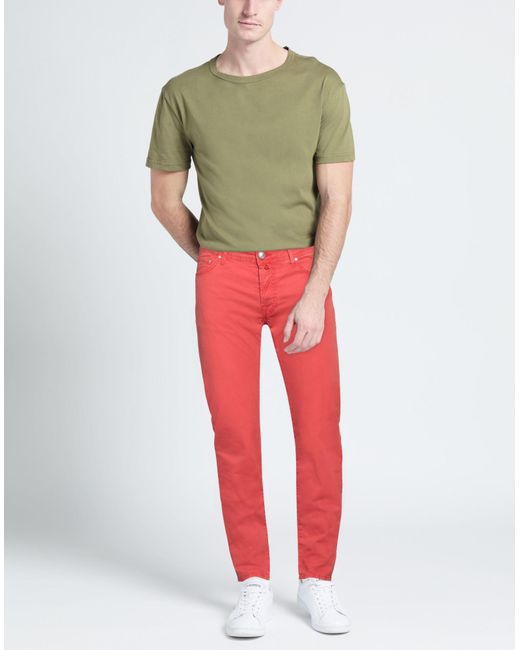 Jacob Coh?n Red Pants Cotton, Elastane for men