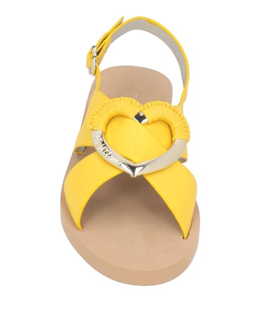 Sandalias Love Moschino de color Yellow