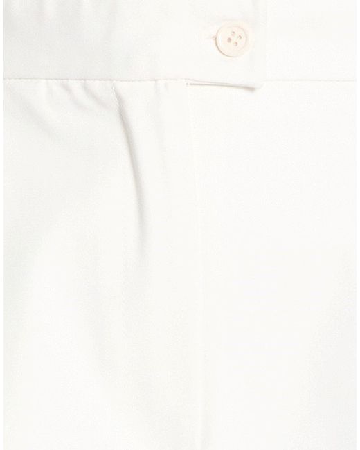 REVISE CONCEPT White Pants Cotton, Polyester, Elastane