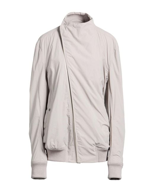Rick Owens Gray Light Jacket Polyamide, Virgin Wool