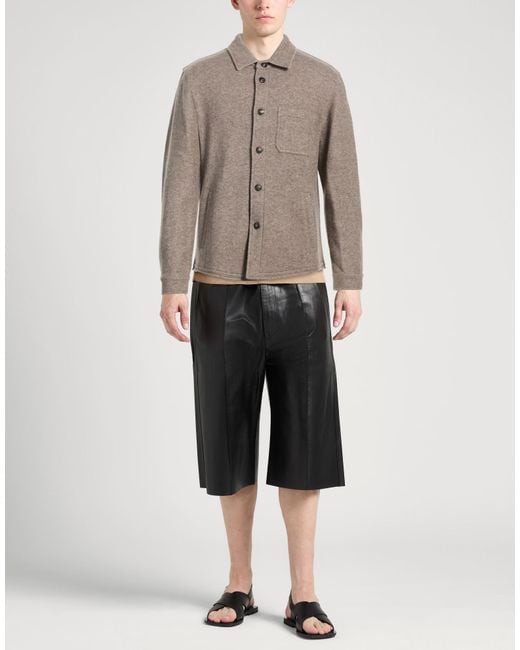 Fedeli Brown Taupe Jacket Cashmere for men