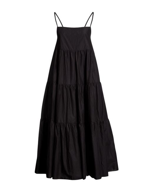 Matteau Black Midi Dress Organic Cotton