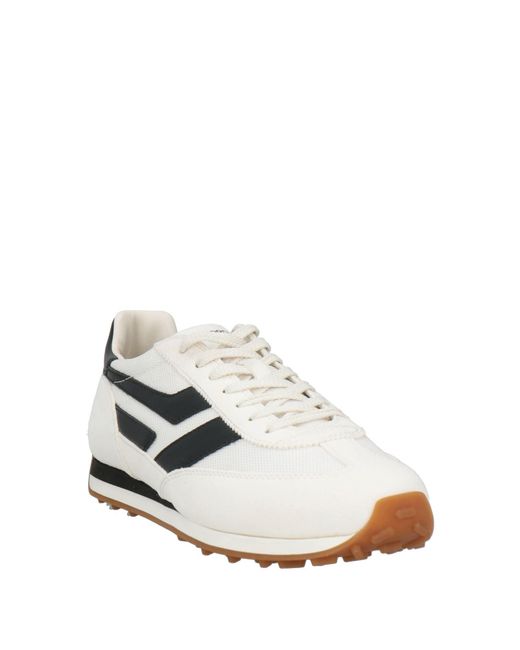 Tom Ford White Sneakers Leather, Textile Fibers for men