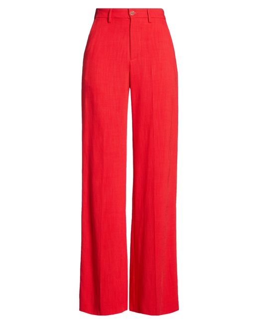 Department 5 Red Pants Viscose, Polyester, Rubber