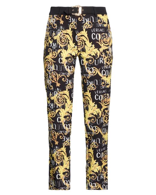 Versace Jeans Couture Black Pants Polyester, Elastane