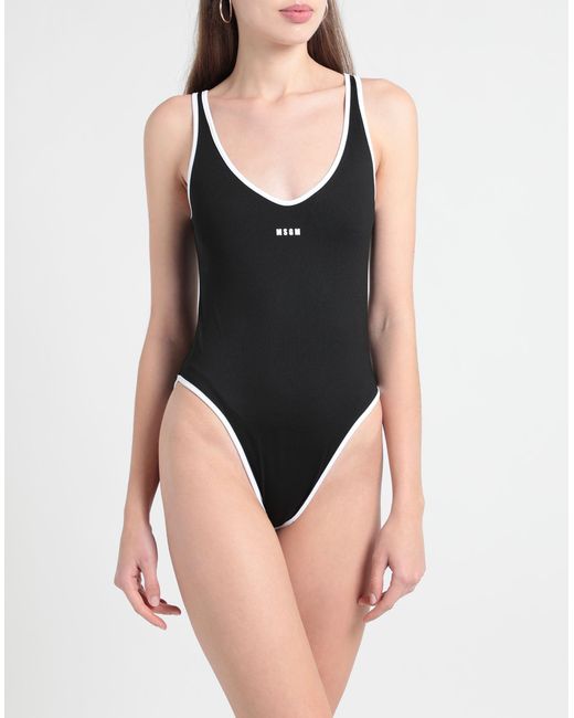 MSGM Black One-piece Swimsuit