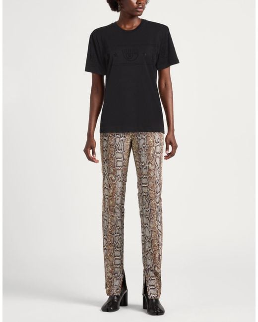Chiara Ferragni Black T-Shirt Cotton