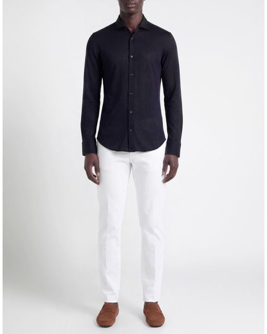 Paul & Shark Blue Shirt Wool for men
