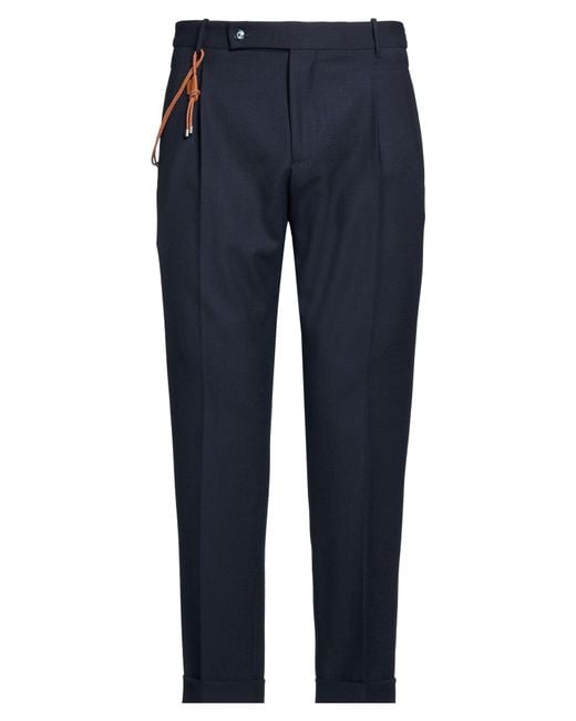 Berwich Blue Pants Polyester, Virgin Wool, Elastane for men