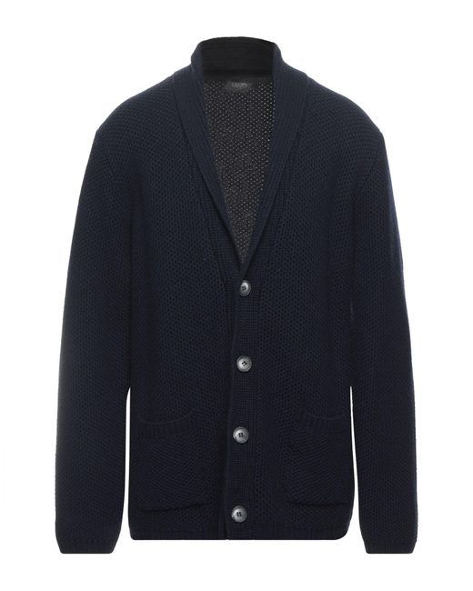 Liu Jo Blue Midnight Cardigan Wool, Polyamide for men