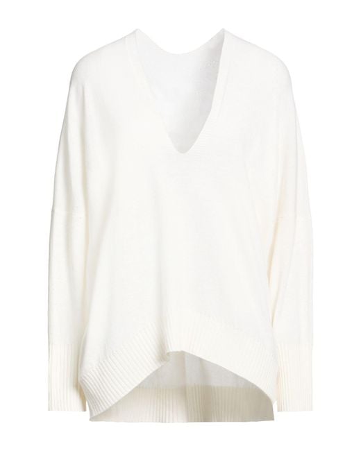 Liviana Conti White Sweater Virgin Wool