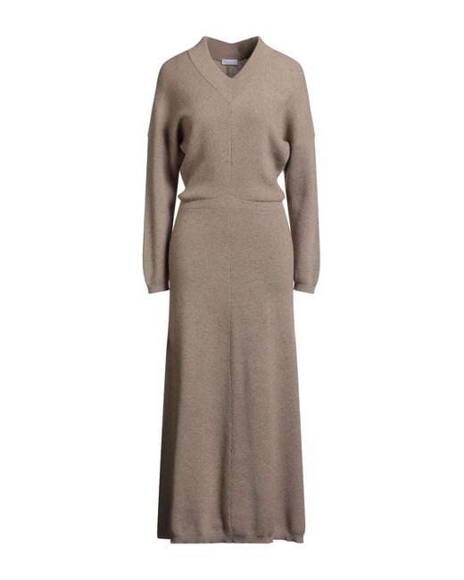 Brunello Cucinelli Brown Maxi Dress