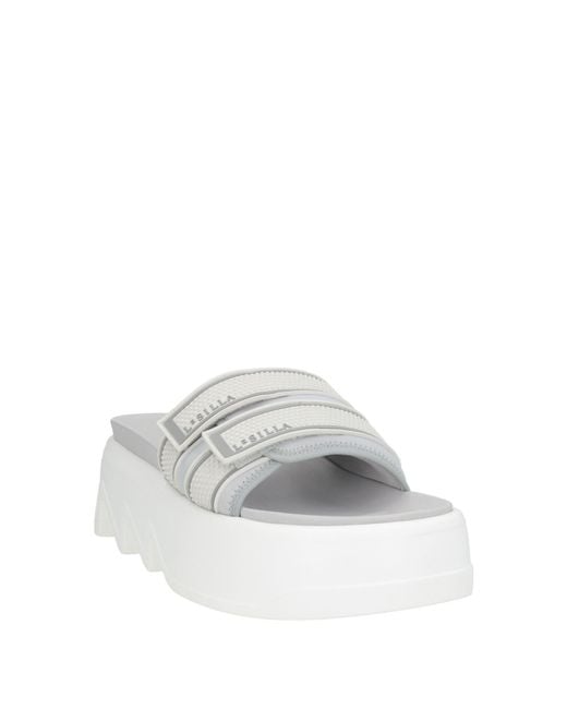 Le Silla White Sandals Textile Fibers