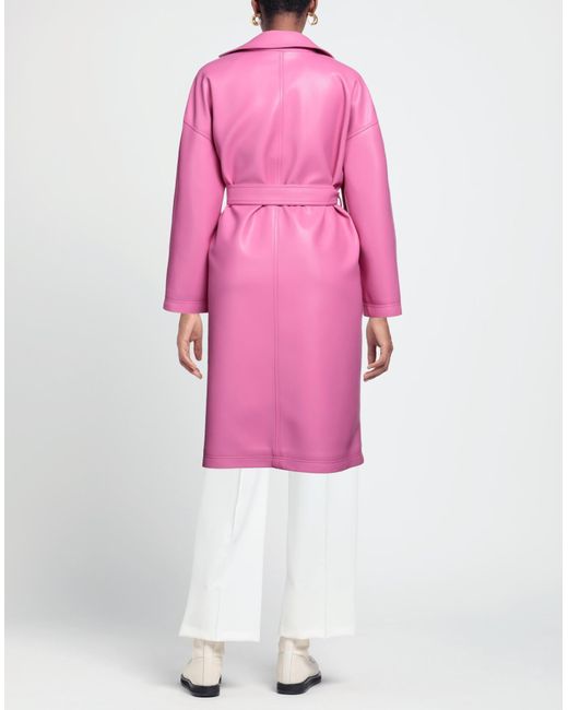 Philosophy Di Lorenzo Serafini Pink Overcoat & Trench Coat