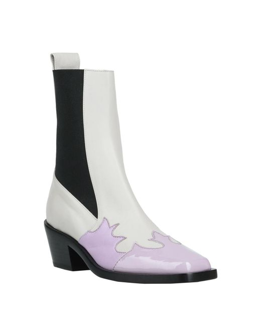 MSGM White Ankle Boots