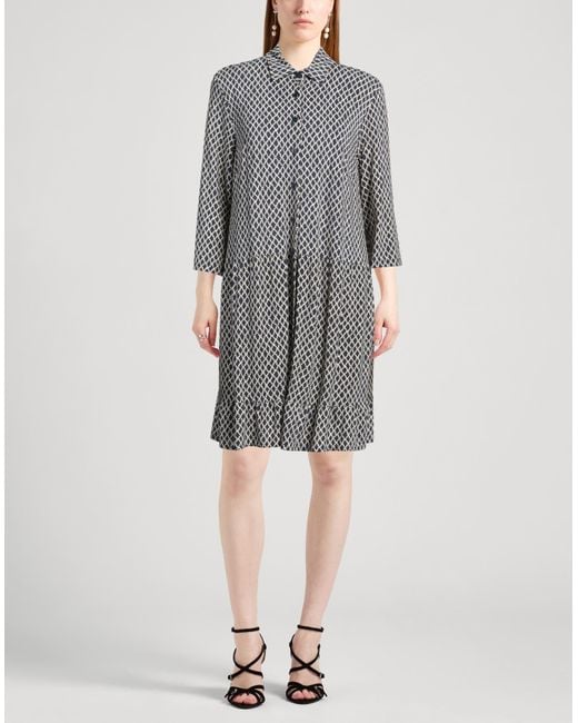 Siyu Gray Mini Dress Polyamide, Elastane