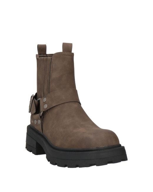 Replay Brown Taupe Ankle Boots Synthetic Material