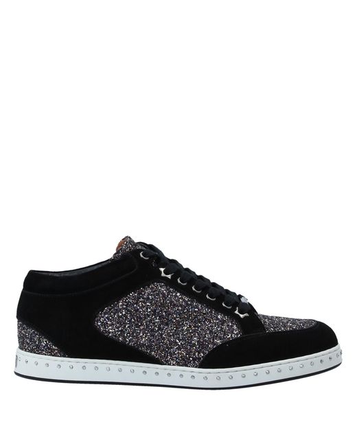 jimmy choo black trainers womens