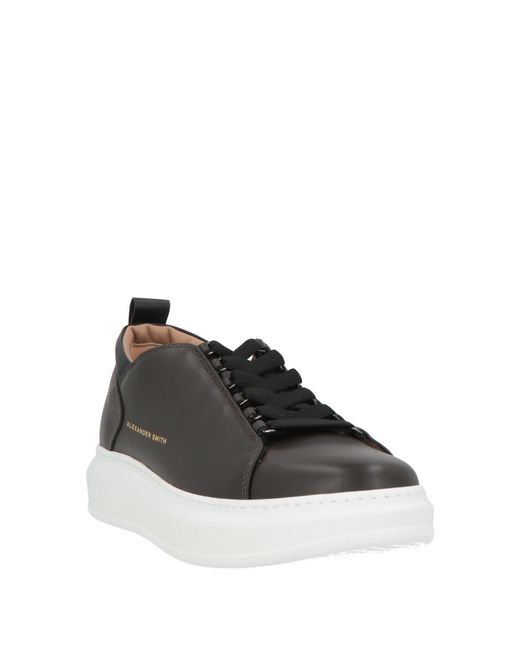 Alexander Smith Black Dark Sneakers Leather for men