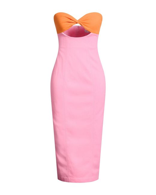Misha Pink Midi Dresses